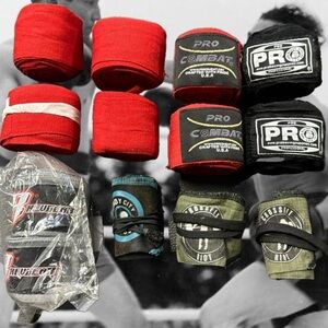 Five pairs of Boxing Wraps (and three Cross-Fit Strength Wraps) all or one price